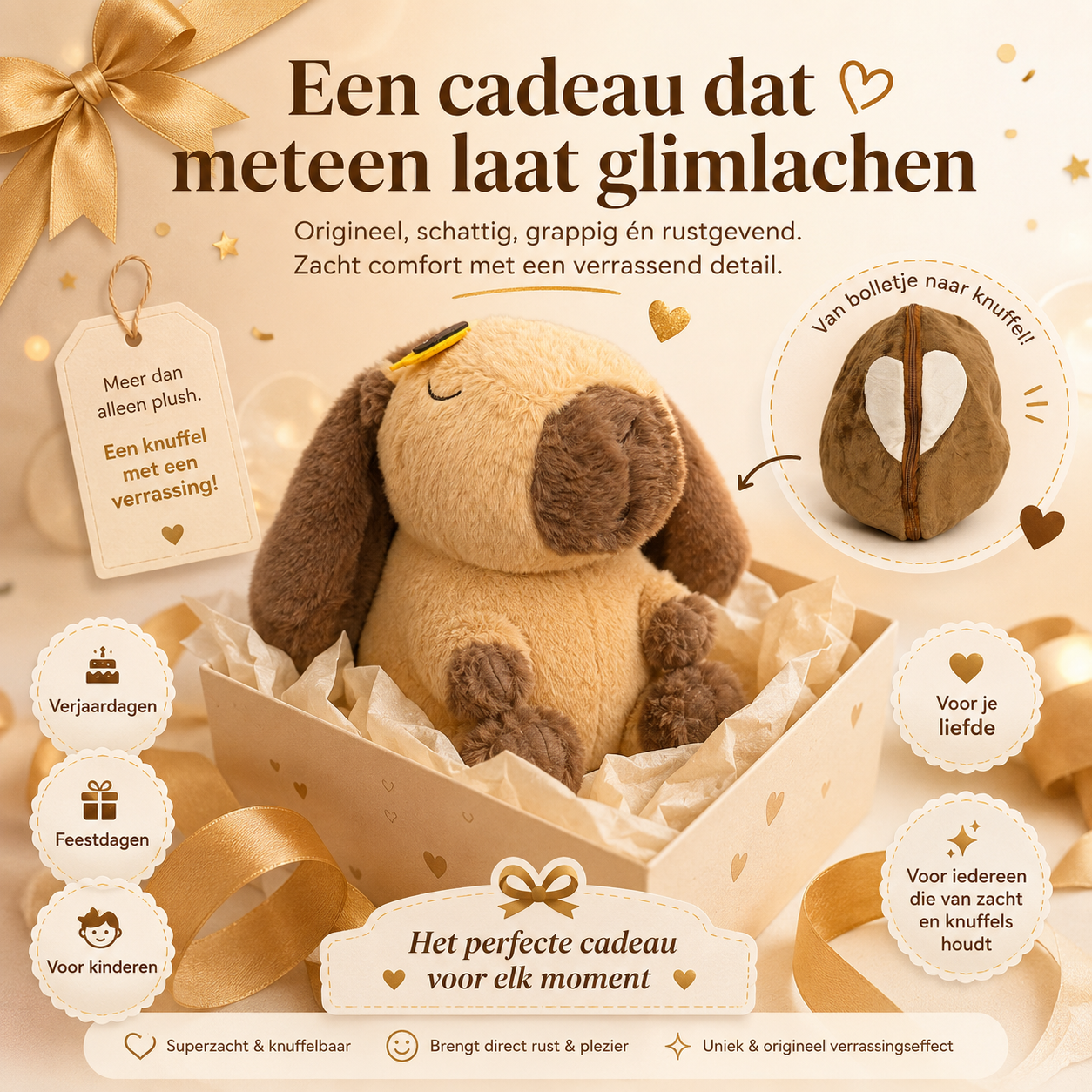 Capibara Ademend Knuffeltje